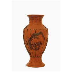 Old Japanese Tokoname Dragon & Tassel Vase Sg #1233685