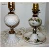 Image 1 : Lamp(s Milk Glass Table Two Mixed Designs  #1233763