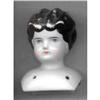Image 1 : Doll Head China Shoulder Plate Blue Eyes Black #1233827