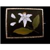 Image 1 :  Victorian 15K Gold Pietra Dura Brooch  #1243125