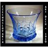 Image 1 : CZECH ART DECO AQUA CUT GLASS VASE #1243921