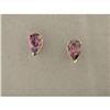 Image 1 : 14K Gold GARNET Earrings Studs #1244033