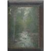Image 1 : Print. River Scene in Mahogany Frame #1250635