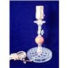 Image 1 : Antique convertible, crystal  table/wall lamp #1251178