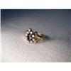 Image 1 : Antique 14K YG Sapphire Diamond Filigree Ring #1255459