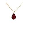 Image 1 : Estate Red Cubic Zirconia pear cut Pendant #1255915