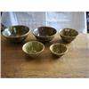 Image 1 : Set of 5 Early Stacking Spongeware Bowls #1269142