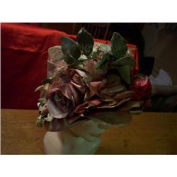 Fabulous Antique Silk? and Roses Hat #1269180