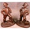 Image 1 : PIRATE Buccaneer Bookends Bronzed ANTIQUE #1269872