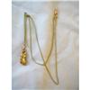 Image 1 : 22K Y GOLD SCULPTURE FREE FORM NUGGET & CHAIN #1270048