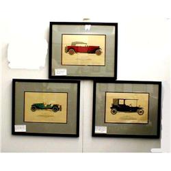 3 FRAMED, ITALIAN LUXURY AUTO PRINTS C. 1930 #1270104