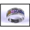 Image 1 : 14K White Gold Multi-Colored Sapphire #1270201