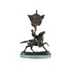 Image 3 : Buffalo Signal Bronze Replica By Frederic Remington