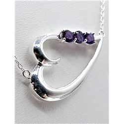 Amethyst Heart Necklace