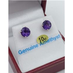 Amethyst Stud Earrings