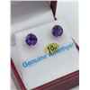 Image 1 : Amethyst Stud Earrings