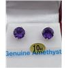 Image 2 : Amethyst Stud Earrings