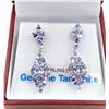 Image 1 : Sterling Silver Tanzanite Dangle Earrings