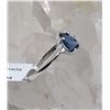 Image 3 : White Gold & Blue Sapphire & Diamond Ring
