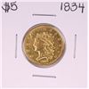Image 1 : 1834 $5 Liberty Head Half Eagle Gold Coin