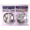 Image 1 : 1986-S & 2016-W $1 Proof American Silver Eagle Coin Set PCGS PR70DCAM