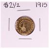 Image 1 : 1915 $2 1/2 Indian Head Quarter Eagle Gold Coin