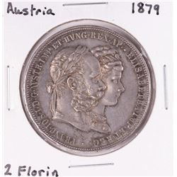 1879 Austria 2 Florin Silver Coin