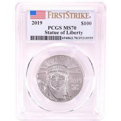 2019 $100 Platinum American Eagle Coin PCGS MS70