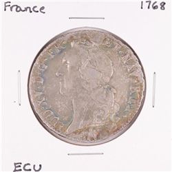 1768 France Louis XV ECU Silver Coin