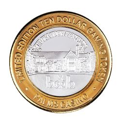 .999 Silver Palms Casino Las Vegas Nevada $10 Limited Edition Gaming Token