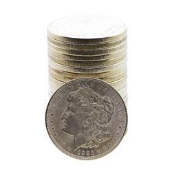 Roll of (20) Brilliant Uncirculated 1921 $1 Morgan Silver Dollar Coins