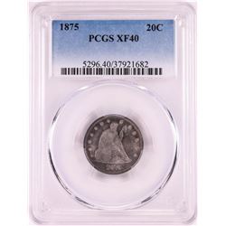1875 Twenty Cent Piece Coin PCGS XF40