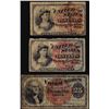 Image 1 : Lot of (3) Fourth issue Fractional Currency Notes