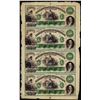 Image 1 : Uncut Sheet of (4) 1800's $50 Citizens Bank of Louisiana at Shreveport Obsolete Notes