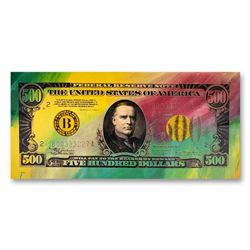 Steve Kaufman (1960-2010) "$500 Dollar Bill" Limited Edition Silkscreen on Canvas