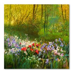 Ming Feng "Garden Serenade" Original Oil Painting on Canvas