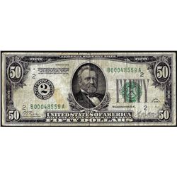 1928 $50 Federal Reserve Note New York