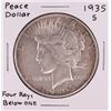 Image 1 : 1935-S Four Rays Below One $1 Peace Silver Dollar Coin