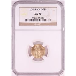2015 $5 American Gold Eagle Coin NGC MS70