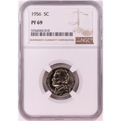 1956 Proof Jefferson Nickel Coin NGC PF69