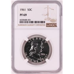 1961 Proof Franklin Half Dollar Coin NGC PF69