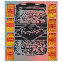 Steve Kaufman (1960-2010) "Campbell's Soup" Limited Edition Silkscreen on Canvas