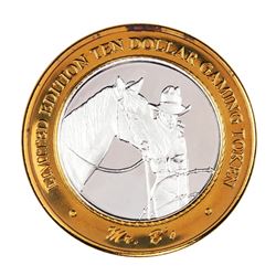 .999 Fine Silver Mr. B's Casino Mill City, Nevada $10 Limited Edition Gaming Token