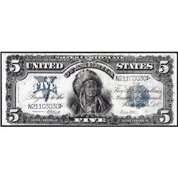 1899 $5 Indian Chief Silver Certificate Note