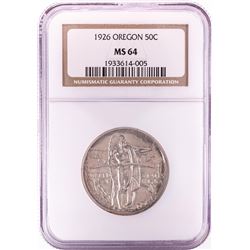 1926 Oregon Trail Memorial Commemorative Half Dollar Coin NGC MS64