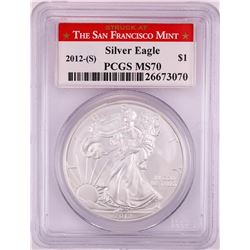 2012-(S) $1 American Silver Eagle Coin PCGS MS70 San Francisco