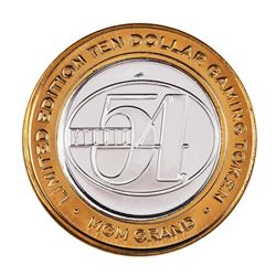 .999 Fine Silver MGM Grand Las Vegas, Nevada $10 Limited Edition Gaming Token