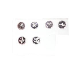 Lot of (6) Rarities Mint Disney Mickey Steamboat Willie 1/20 oz .999 Fine Silver Rounds