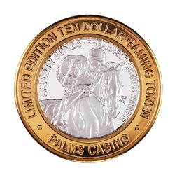 .999 Silver Palms Casino Las Vegas Nevada $10 Limited Edition Gaming Token