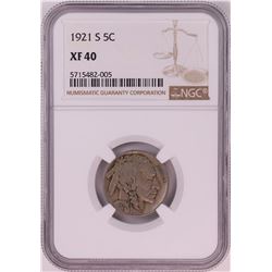 1921-S Buffalo Nickel Coin NGC XF40